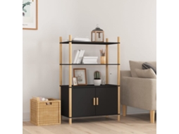 Vidaxl Armário Alto 80x40x121 Cm Derivados De Madeira Preto