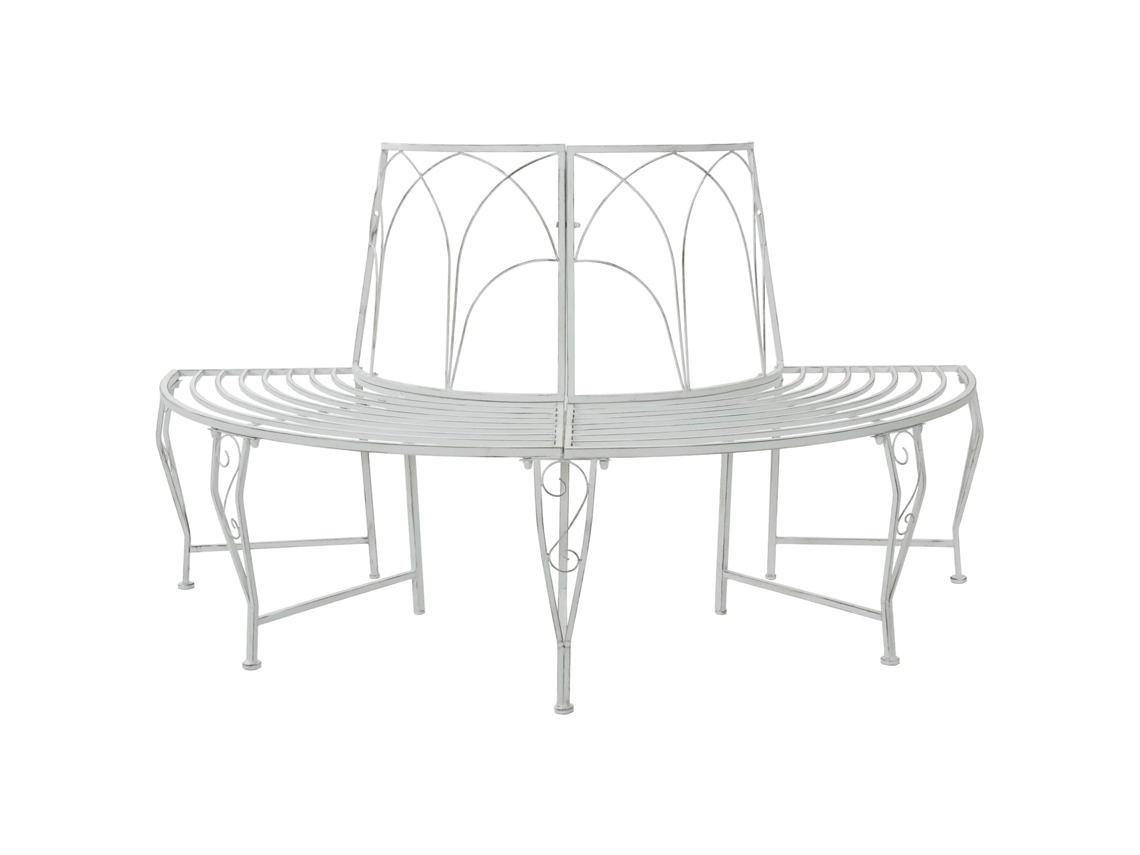 Vidaxl Banco De Árvore 4-número De Lugares 160 X 80 X 89 Cm Aço