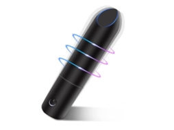 Vibrador De Bala Com Ponta Angular, Vibrador De Batom Recarregável Com 10 Modos De Vibração, Preto