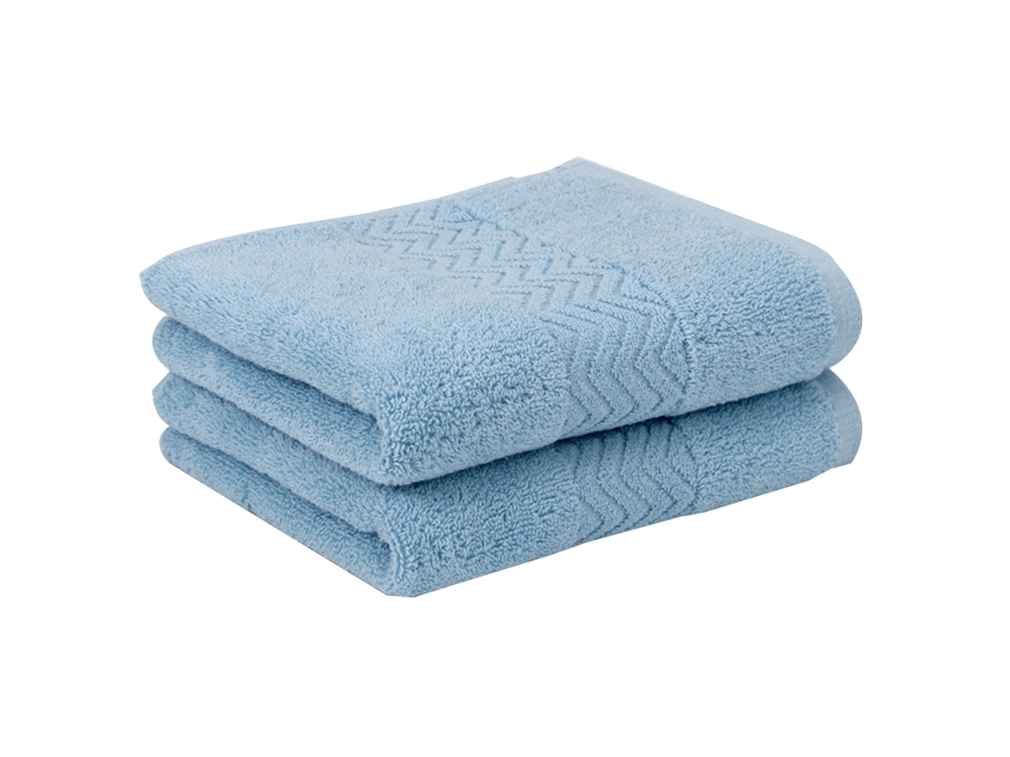 Conjunto de Toalha NEVEANCE Mão Altamente Absorventes Algodão Azul (13x29.5)