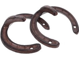 Ganchos De Parede Em Ferro Fundido Estilo Industrial Formato Ferradura, Conjunto De 2 Peças, Ganchos De Metal Para