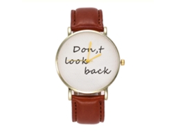 Reloj De Cuarzo Unisex Con Correa De Cuero Pu Casual Zhoulianfa Color Café Claro