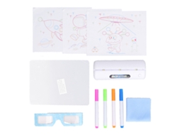 Ats tableta Mágica 3d para Dibujo com Luz Fluorescente Reutilizável Educativa e Prática para Crianças Estilo 3