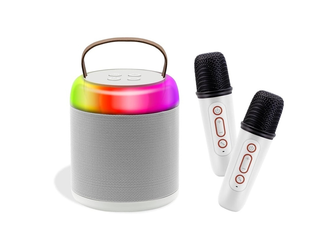 Mais Nova Mini Máquina De Karaokê Alto Falante Bluetooth Portátil Com 2 Microfones Sem Fio Para Crianças E Adultos Músicas Brinquedos P Yizhood