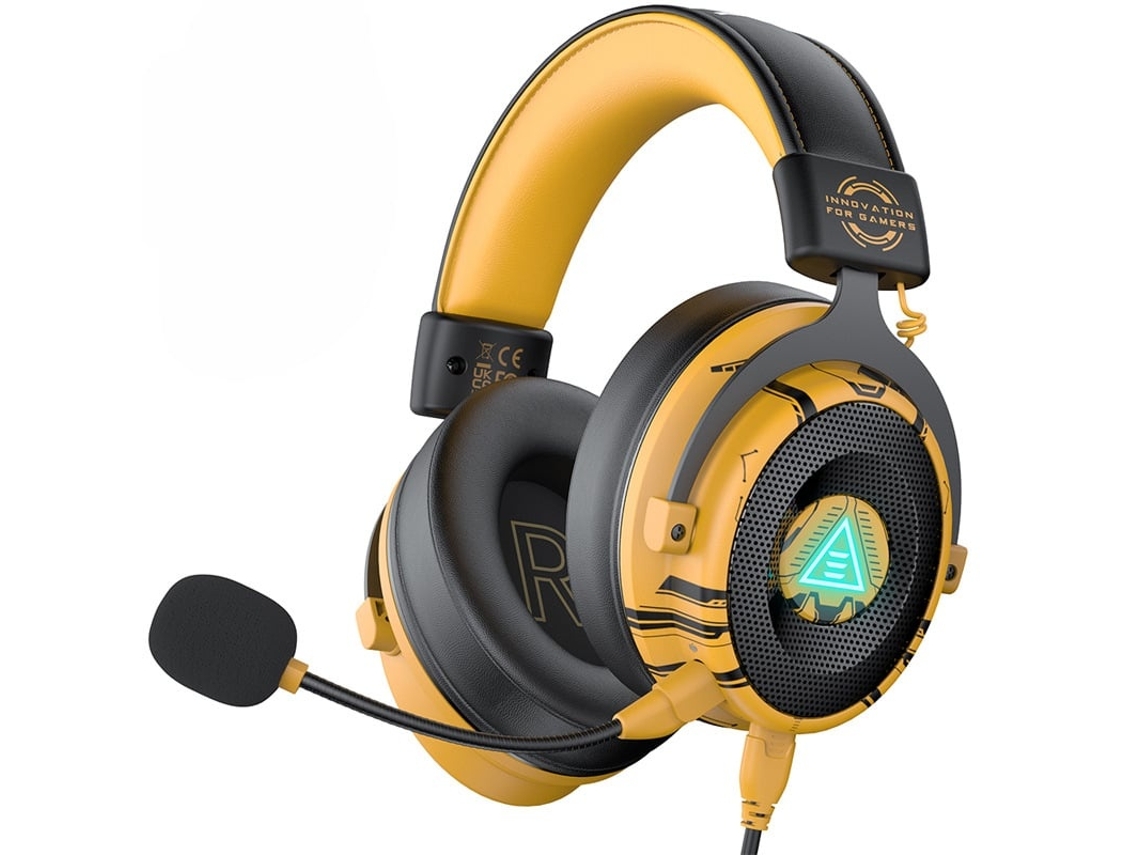 Lurelia Headset Gamer E900pro 7.1 Usb Microfone Amarelo