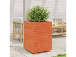 Vidaxl Vaso/floreira De Jardim 50x50x72,5 Cm Pinho Maciço Castanho Mel