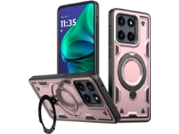Capa Para Moto Edge 60 5g, Inclui Suporte, Resistente A Impactos Pink Panoona