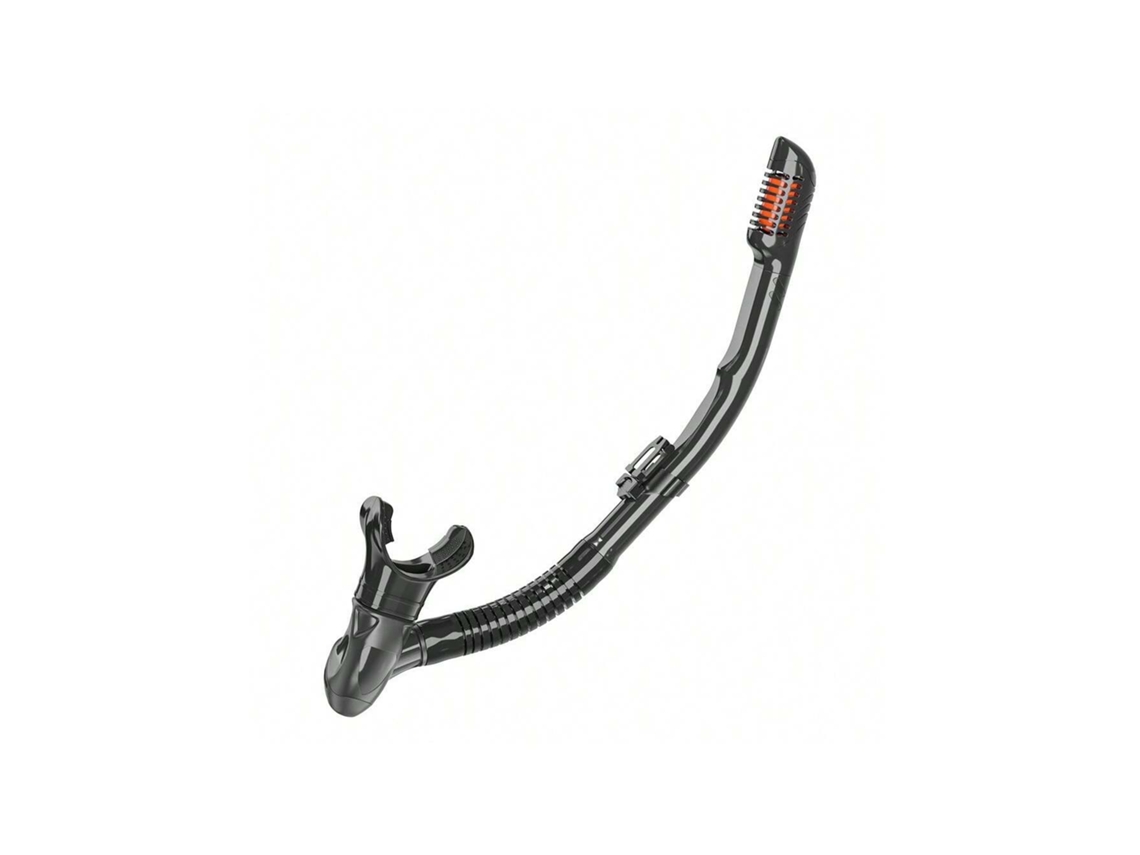 Snorkel Seco Preto Com Bocal De Silicone Para Mergulho