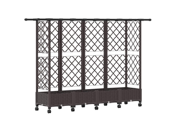 Vidaxl Cama Elevada Com Treliça E Telhado Castanho 202,5 X 40 X 127 Cm