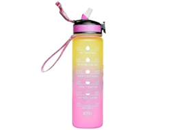 Garrafa De Água 1000ml Tritan Sem Bpa, Antiderramamento, Marcadores De Tempo E Citações Inspiradoras Estilo 5