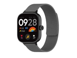 Bracelete para Redmi Watch 6 / 5 / 4 XIAOMOYU em silicone macio com textura de lichia cinza
