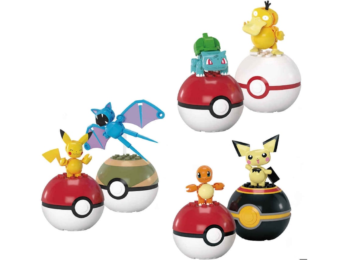 Mega POKÉMON - Pack 2 Pokébolas vários modelos POKÉMON (Idade Mínima Recomendada: 6 Anos)