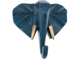 Gancho de Elefante Azul Nova Line Resina Decorativa
