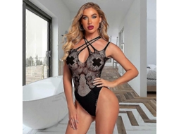 _body Sexy Transparente de Verão Sem Mangas Lingerie Feminina Slim Casual Inverno