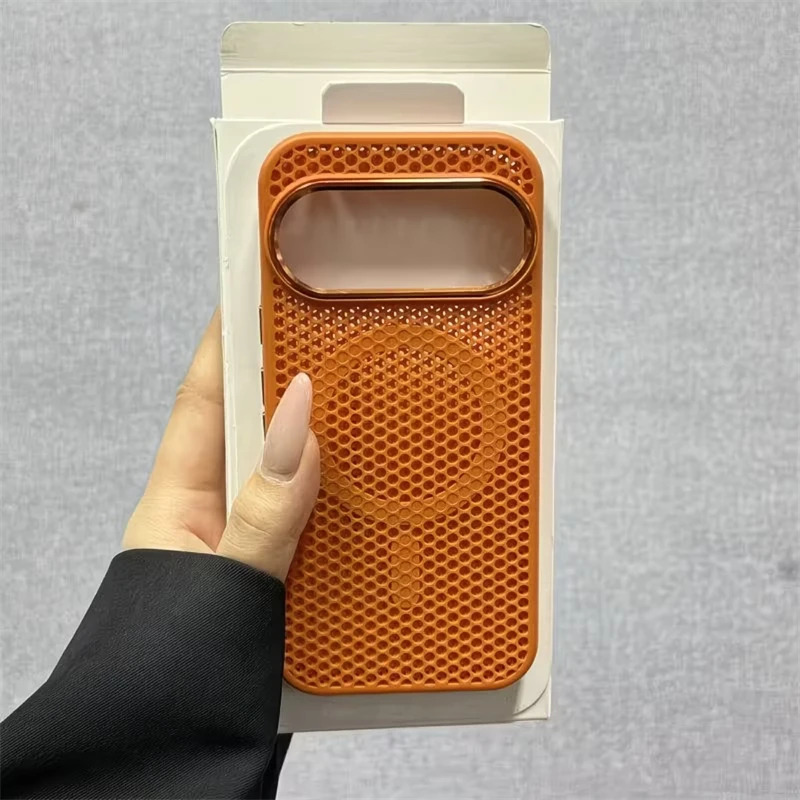 (pixel 11 Pro Xl Laranja) Capa Protetora Magnética Com Tela De Resfriamento E Proteção Para A Lente.