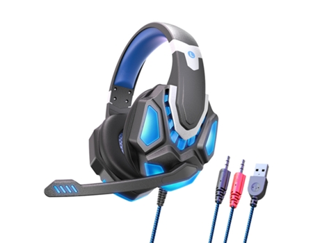 Auscultadores Bluetooth JLTRUM SY-G10 (Over Ear - Microfone - Azul)