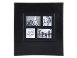Álbum de fotos Baok em couro PU com 500 bolsos internos para cartões e pen drives de 10x15 cm, preto.
