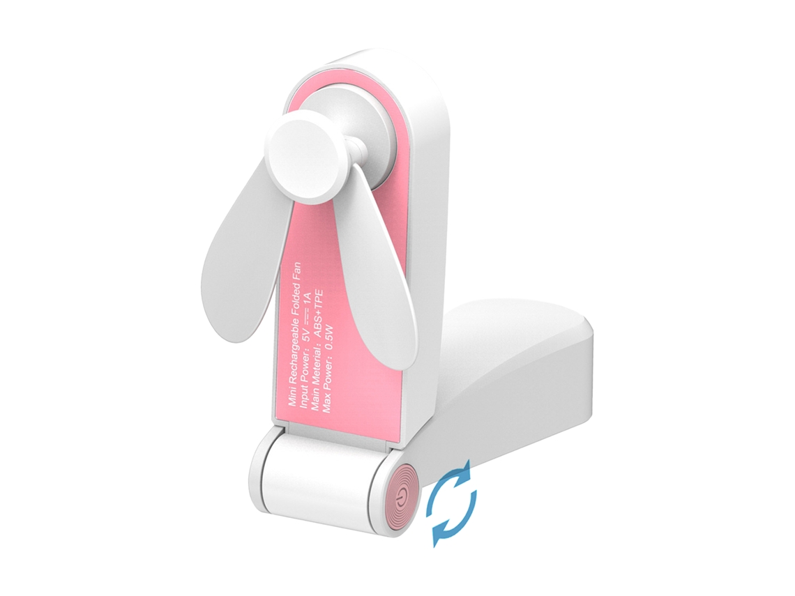 Ventilador Portátil Pequeno Carregável Por Usb, Plegável E Prático Da Laxiscreed Para Dias Quentes