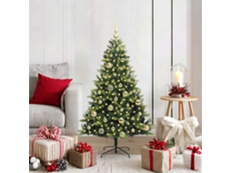 Vidaxl Árvore De Natal Artificial Com Hastes Flexíveis 150 Leds Verde