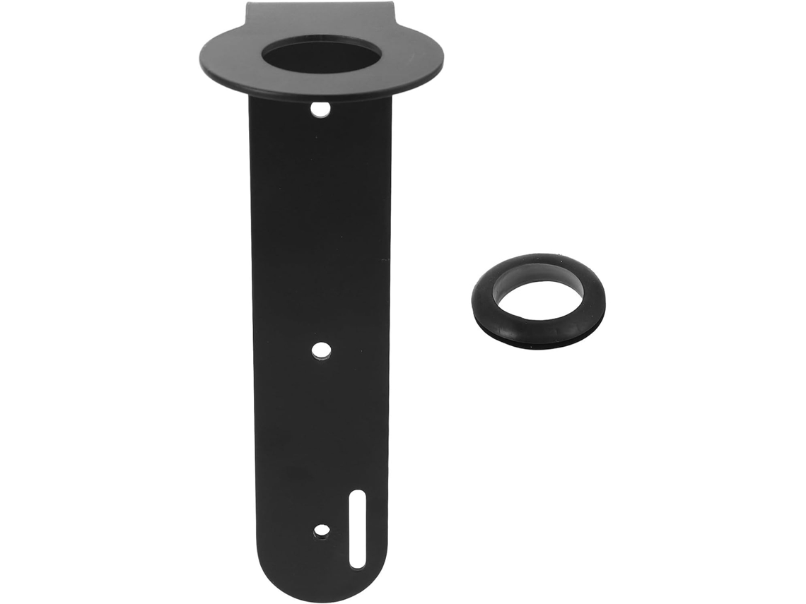 Suporte de parede para garrafa térmica Chuveiro, em aço inoxidável preto e branco, ideal para banheiro.
