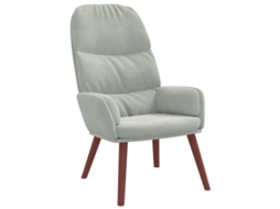 Cadeira Relaxante Vidaxl Cinzeto Veludo