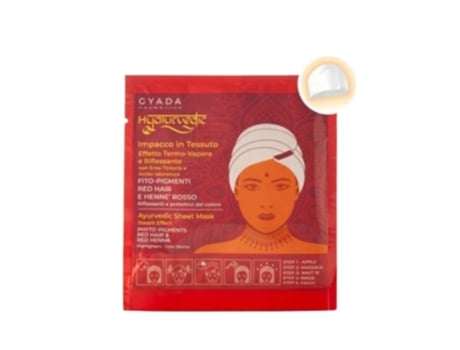 Gyada Cabello Hyalurvedic Ayurvedic Tecido Pack Reflexivo Cabelo Vermelho 60ml Gyada Cosmetics