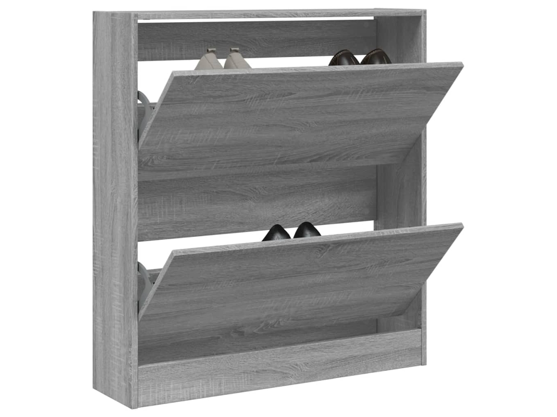 Vidaxl Sapateira 80x21x87,5 Cm Derivados De Madeira Cinzento Sonoma