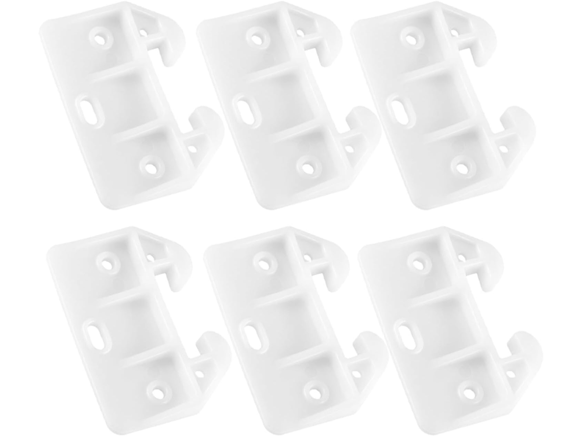 Corrediças Para Gavetas De Plástico Reforçado Cômoda, Conjunto De 6 Peças, Com Acabamento Impecável