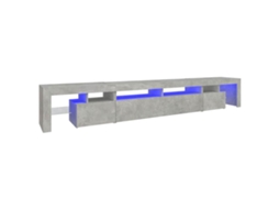 Móvel de TV com luzes LED Cinzento Cimento 260x36,5x40 cm MAISON EXCLUSIVE