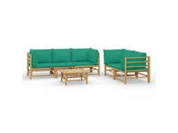 Conjunto 1 Conjunto Lounge De Jardim Vidaxl Marrom Bambu (55 X 65 X 30 Cm)