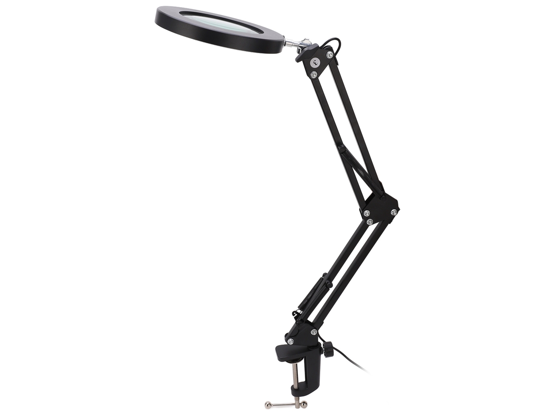 Lupa 5x Com Luz Led Braço Flexível Ajustável