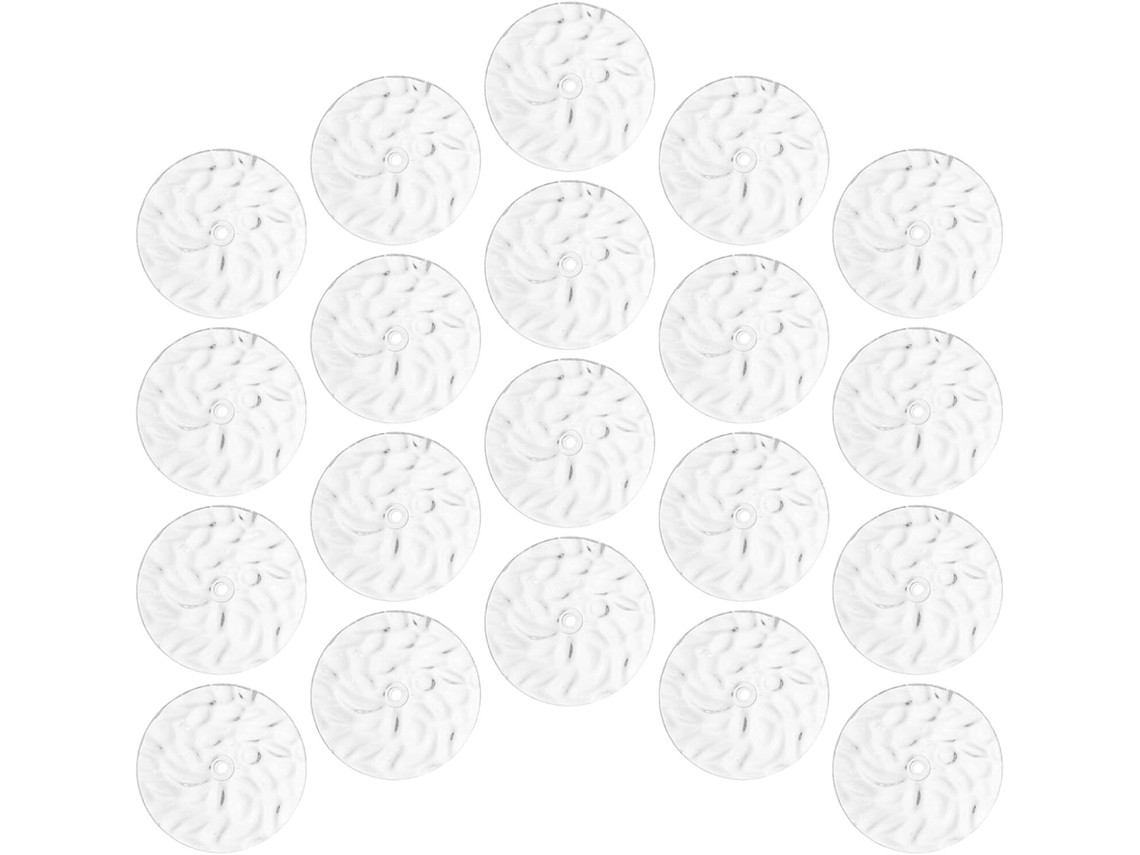 Pacote com 20 Lentes de Efeito Ondulado de 60 Mm, Filtro Decorativo para Luminária de Humor em Plástico Sólido. SFUSHOS
