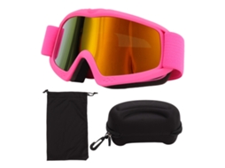 Óculos De Ski Infantil Com Lentes Hd Coating Uv Proteção Anti-choque Ajustáveis Rosa Para Esqui E Snowboard