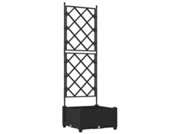 Conjunto 1 Vaso De Jardim Vidaxl Preto Polipropileno (40 X 40 X 125,5 Cm)