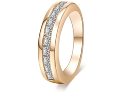 Anel De Cobre Com Zircão Branco Decoração Moda Simples Ideal Presente