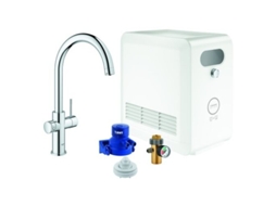 Conjunto de Bica GROHE Blue Professional C 31323 Misturadora Monocomando de Lava-Loiça com Função de Filtro com Refrigerador Bluetooth e Wifi Cor: