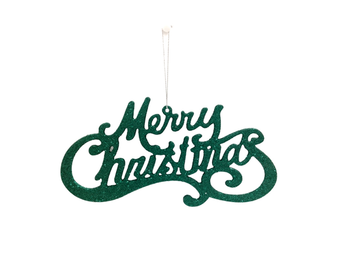 2pcs Enfeites Pendentes Letras Feliz Natal Decoracao Arvore Natal Cartao Brilhante para Festas Casa S/MARCA