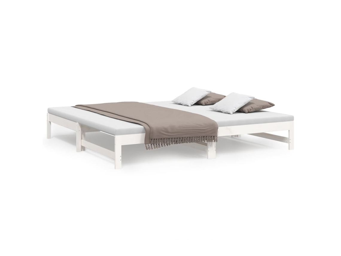 Sofá cama de Puxar 2x Cm Pinho Maciço Branco MAISON EXCLUSIVE (80x200)