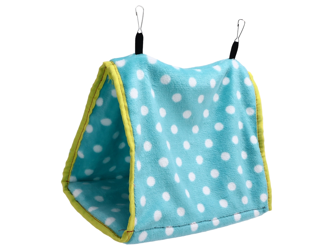 Cama Pendente Triangular Plegável para Pássaros, Hamsters e Esquilos, com Ganchos, Verde