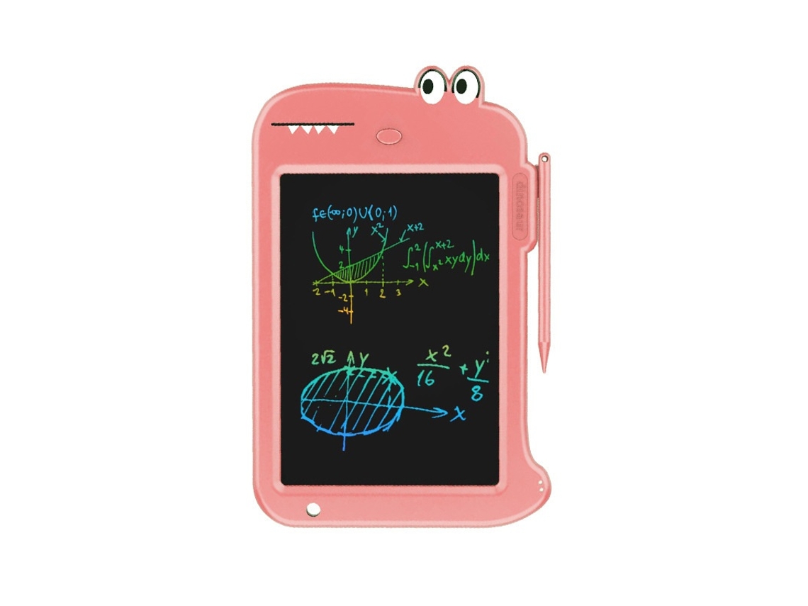 Quadro De Grafite Com Pintura Colorida Lcd, 8, Polegadas, Para Presentes De Aprendizagem Infantil Dinossauro Cor De Rosa Elysve