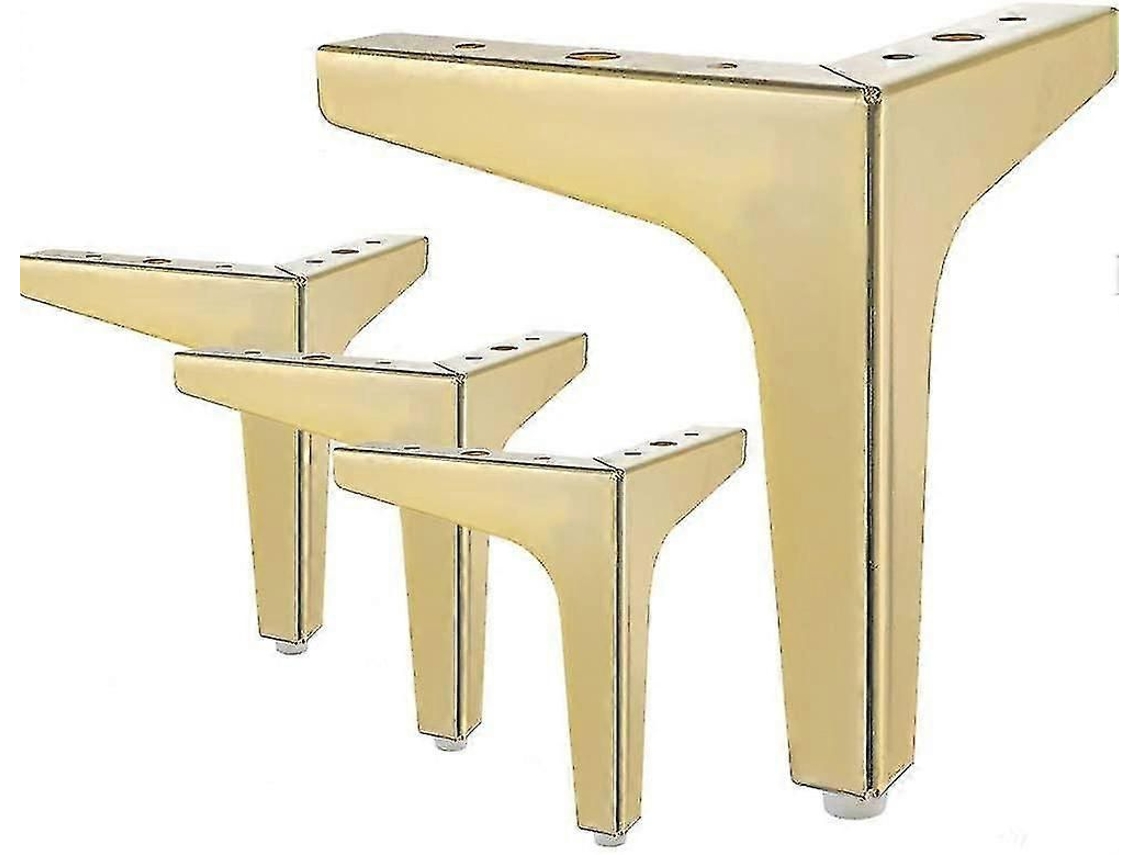 Pés De Metal Para Móveis De 7 Polegadas, Conjunto De 4 Pés De Ferro Modernos Em Formato De Triângulo Losango