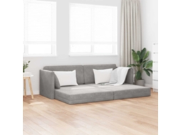 Vidaxl Sofá-cama De Chão Cinzento-claro 213 X 70 X 77 Cm Veludo