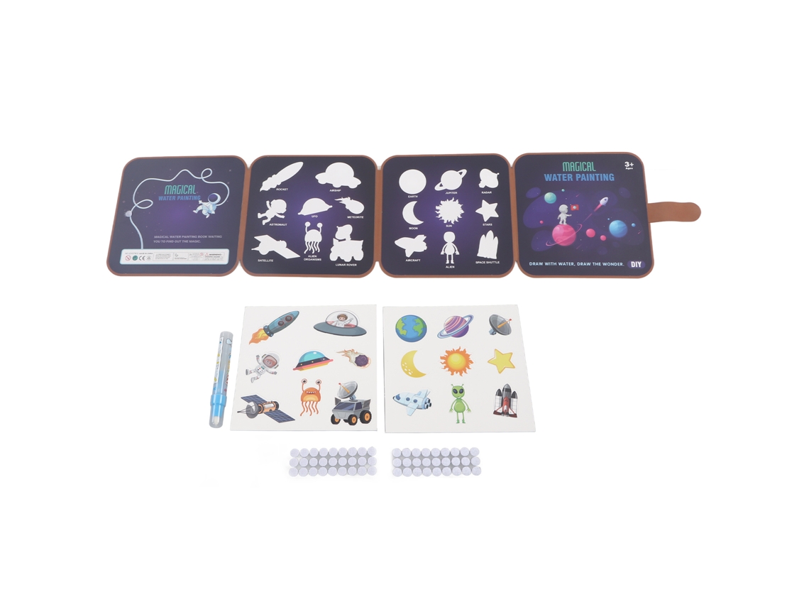 Libro De Doodle Plegable Borrable Para Niños Espacio Exterior Libro De Dibujo Reutilizable Educativo Temprano