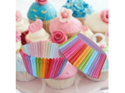 300 Moldes de Papel para Cupcakes de Qualidade, Cor Arco íris, para Festas, Casamentos e Jantares, Tamanho 5cm X 6,8cm X 3,3cm