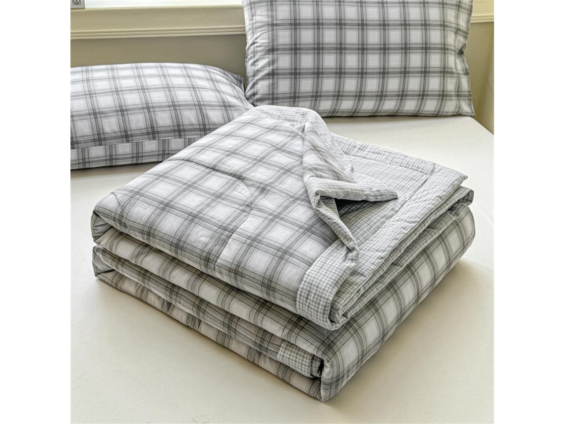 Colcha Reversível Acolchoada Fansu para Ar Condicionado Capa de Edredom Algodão Conjunto Cama Sofá com 200x230