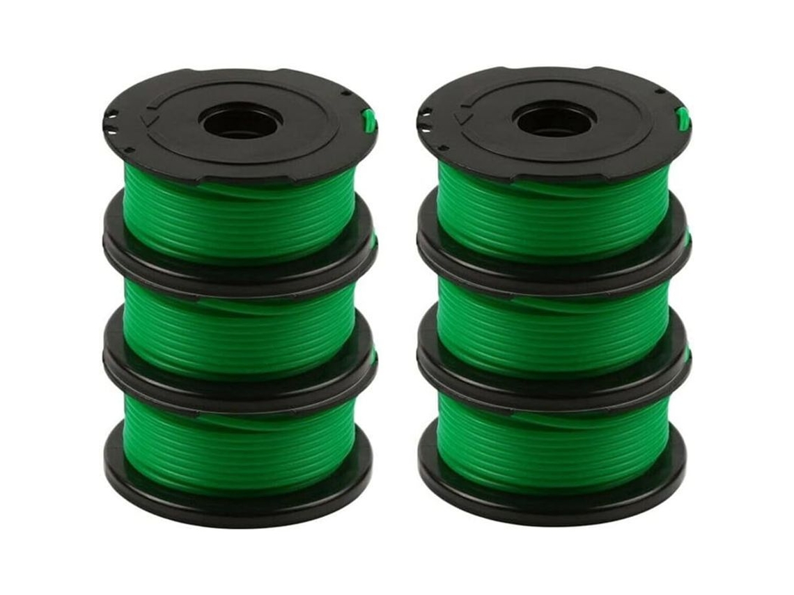 Set De 6 Carretes Verdes Para Cortacéspedes Gl7033 Gl8033 Gl9035 A6482, 5,9m 2mm