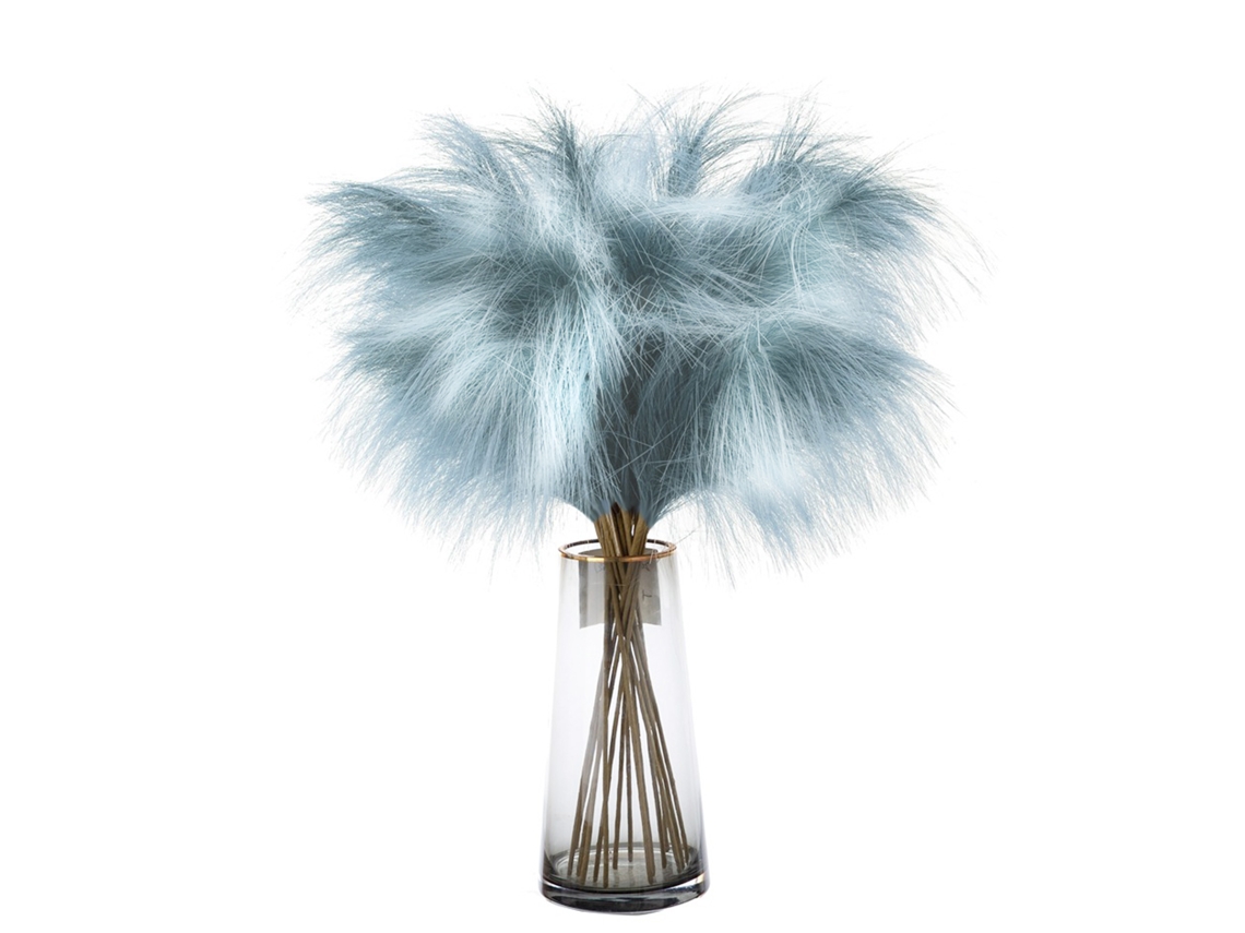 Laxiscreed Flores Artificiais Reed Pampas Para Decoração De Casamentos Em Branco E Azul