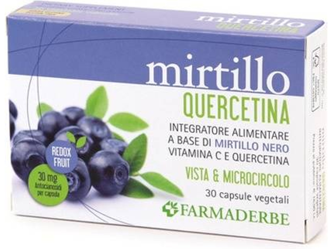 Suplemento Alimentar FARMADERBE Mirtilo Quercetina (30 cápsulas)