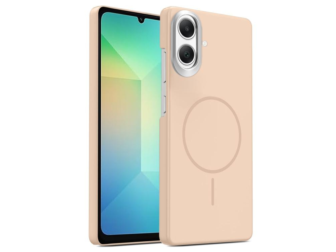 Capa Para Samsung Galaxy A06 4g Fina Circular Magsafe À Prova De Choque Dourada Em Policarbonato Ouro Deserto