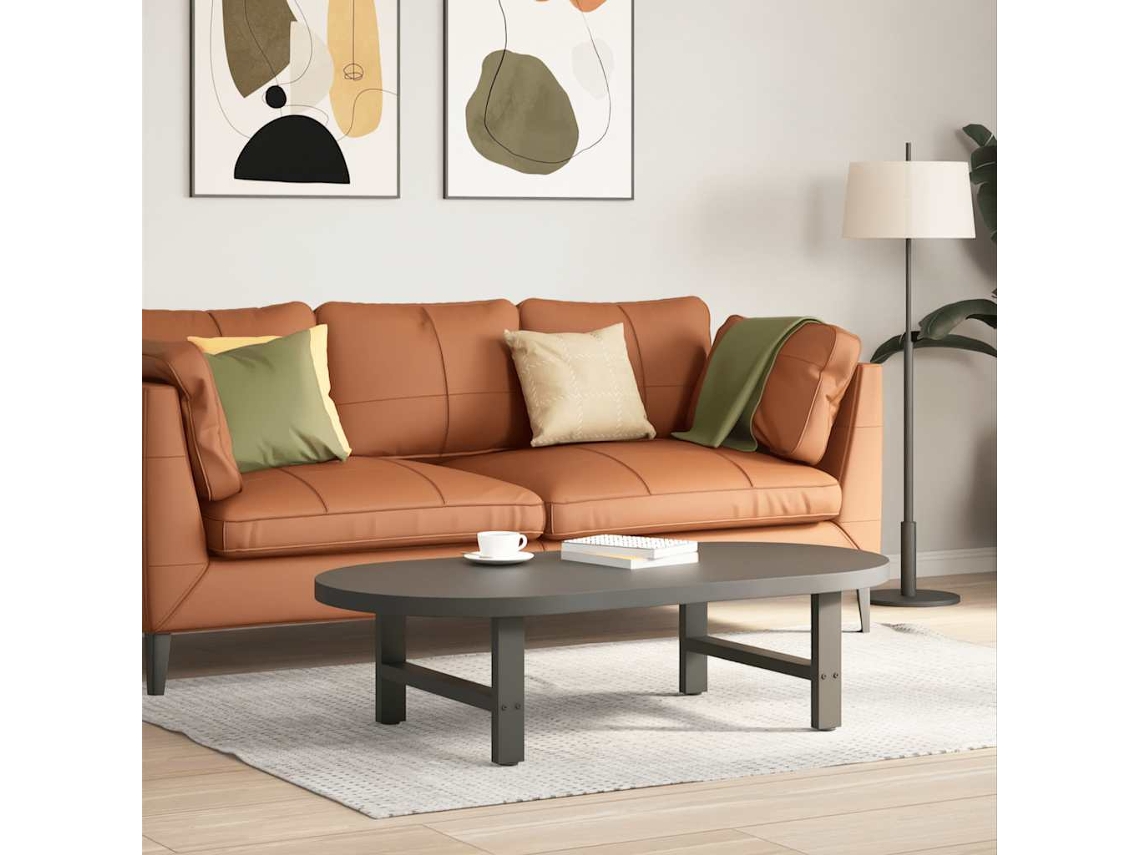 Vidaxl Pés Para Mesa De Centro Antracite 2 Peças 70x(30-31) Cm Aço
